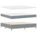Cama Box Spring  con colchón y banco Gris Claro 200x200 cm Tela