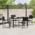 Set de Comedor Jardín  5 Piezas Negro Poliratán