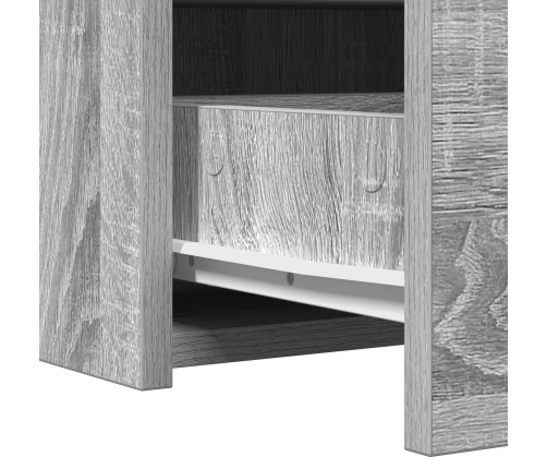 Mesa de tocador colgante  con luces LED Gris Sonoma