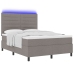 Cama con somier y colchón LED Taupe 160x200 cm Tela