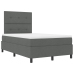 Cama con Somier con Colchón Gris Oscuro 120x200 cm Tela