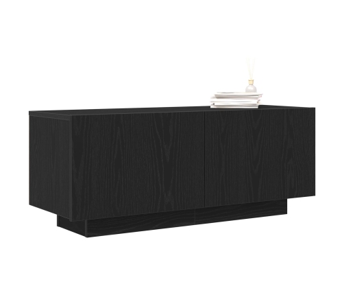 Armario de TV  Negro Roble 100x35x40 cm Madera Ingenierizada
