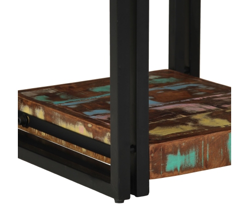 Mesita de noche 40x40x50 cm de madera maciza recuperada
