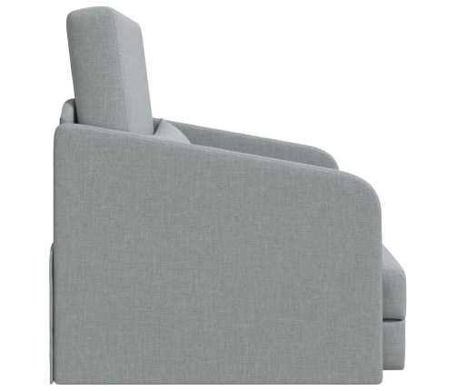 Sofá cama  2 en 1 gris claro 65x80x83 cm tela