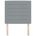 Cabecero Diseño de Líneas Gris Claro 100 cm Tela
