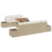 Conjunto de Sofás de Jardín  8 Piezas Beige, Blanco