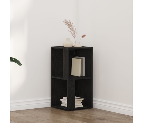 Gabinete Esquinero  Negro Roble 33x33x67 cm Madera Elaborada