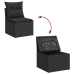 Conjunto de Sofá de Jardín  8 Piezas Negro, Marrón Ratán, Madera