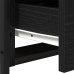 Mesa de Noche Negro Roble 44x45x60 cm Madera Ingenierizada y Acero