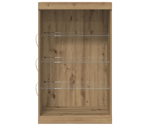 Sideboard con Luces LED de  de Roble Artesano 60,5x37x100 cm