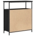 Aparador Negro de Roble 70x30x80 cm de Madera Ingenierizada