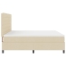 Cama Box Spring  con Colchón Crema 200x200 cm Tela