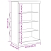 Sideboard con Luces LED de  de Roble Artesano 60,5x37x100 cm