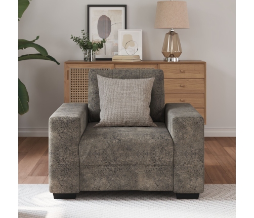 Sillón  Gris Oscuro de 59 cm en Piel Sintética