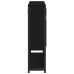 Espejo-Cabinet para Baño Roble Negro 60x16x60 cm Madera de ingeniería