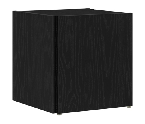 Mesa Lateral  Negro Roble 33x33x34,5 cm Madera Ingenierizada