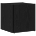 Mesa Lateral  Negro Roble 33x33x34,5 cm Madera Ingenierizada