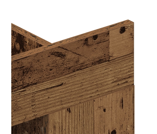 Cabinet de TV Montado en la Pared Madera Vieja 152x22x113 cm