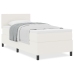 Cama con base de resortes  con colchón crema 90x200 cm tela de pana