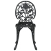 Conjunto de Bistro de Jardín de 3 Piezas  Negro de Aluminio Fundido