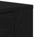 Alto Buffet Set de 2 Roble Negro Madera Elaborada