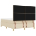 Cama con somier  y colchón & banco Crema 160x200 cm Tela