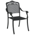 Sillas de Jardín  2 pcs Negras de Aluminio