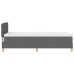 Cama con Box Spring  con Colchón y Luz LED Gris Oscuro 90x200 cm Tela