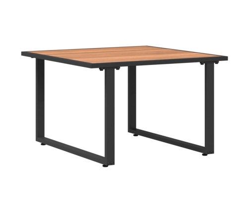 Mesa de café de jardín  marrón 55x55x35 cm DPC y acero