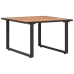 Mesa de café de jardín  marrón 55x55x35 cm DPC y acero