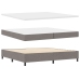 Cama con somier y colchón y LED Taupe 200x200 cm Tela