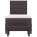Cama con somier con colchón & banco marrón oscuro 100x200 cm tela