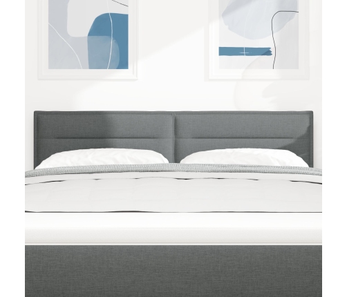 Cabecero  Diseño de Líneas Gris Oscuro 160 cm Tela