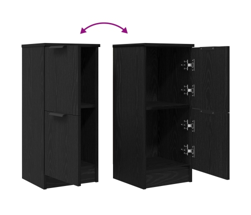 Aparadores 2 pcs en Roble Negro, 30x30x70 cm, Hecho de Madera Elaborada