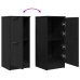 Aparadores 2 pcs en Roble Negro, 30x30x70 cm, Hecho de Madera Elaborada