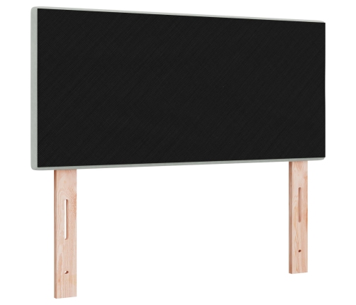 Cabecero  capitoné gris claro 100 cm terciopelo