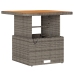 Conjunto de Comedor de Jardín de 3 Piezas con Cojines Gris de Poliratán y Acacia