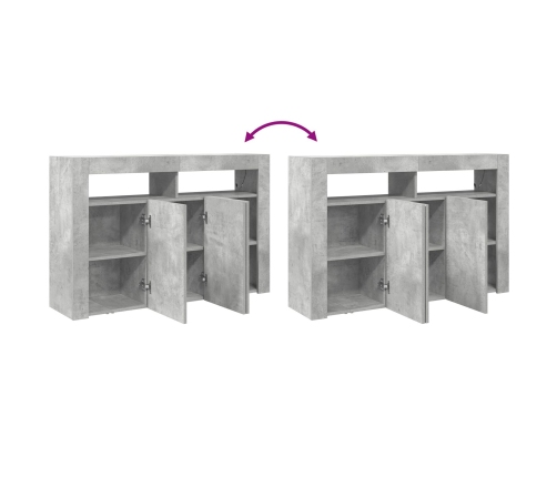 Aparador  Gris Cemento Madera de Ingeniería 116 x 30 x 75 cm