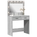 Tocador  con Luces LED Gris Sonoma 78,5x41x135 cm