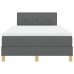 Cama Box Spring  con Colchón Gris Oscuro 120x200 cm Tela