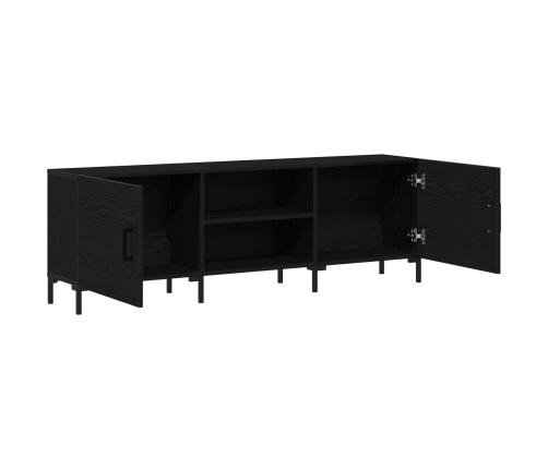 Cabinet de Televisión  Negro Roble 150x30x50 cm Madera Elaborada