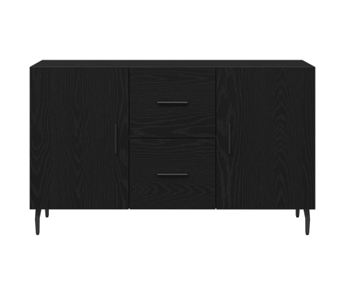 Consola Negra de Roble  100x36x60 cm de Madera de Ingeniería