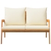 Banco de Jardín con Cojines 115x65x71 cm Madera Sólida de Acacia