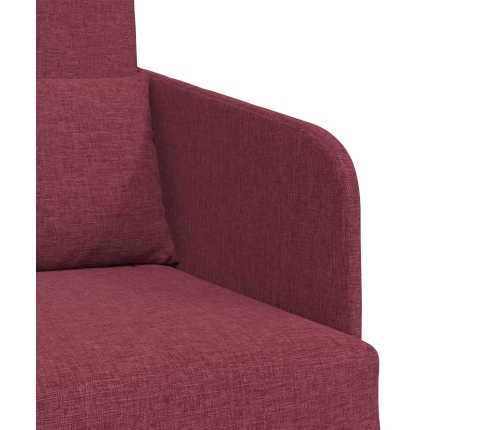 Sofá cama de suelo  2 en 1 Rojo Vino 65x80x83 cm Tela