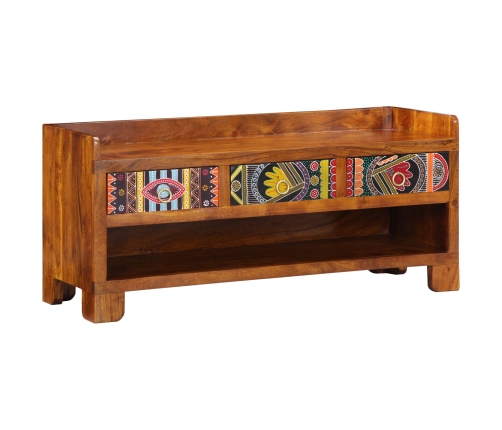 Banco para zapatos  100x35x45 cm de madera maciza de acacia