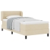 Estructura de Cama con Colchón Crema Tejido 100 x 200 cm