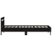 Cama  con Luces LED Roble Negro 75x190 cm Madera Ingenierizada
