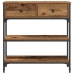 Mesa Consola  Madera Vieja 72,5x25x75 cm Madera de Ingeniería y Acero