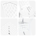 Conjunto de comedor para el jardín de 5 piezas  de aluminio fundido blanco