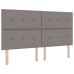 Cama con somier y colchón  Taupe Super King en tela